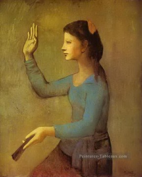 Femme avec ventilateur 1905 Pablo Picasso Peinture à l'huile